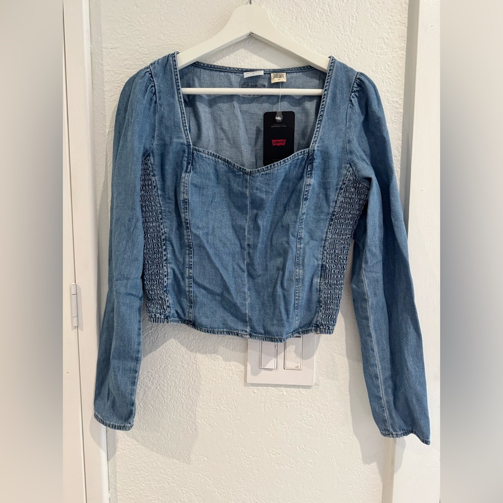 Levi's Blue Denim Blouse